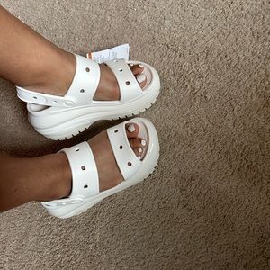 White Mega Crush Crocs